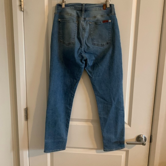 7 For All Mankind Blue Straight Leg Denim - Picture 9 of 13